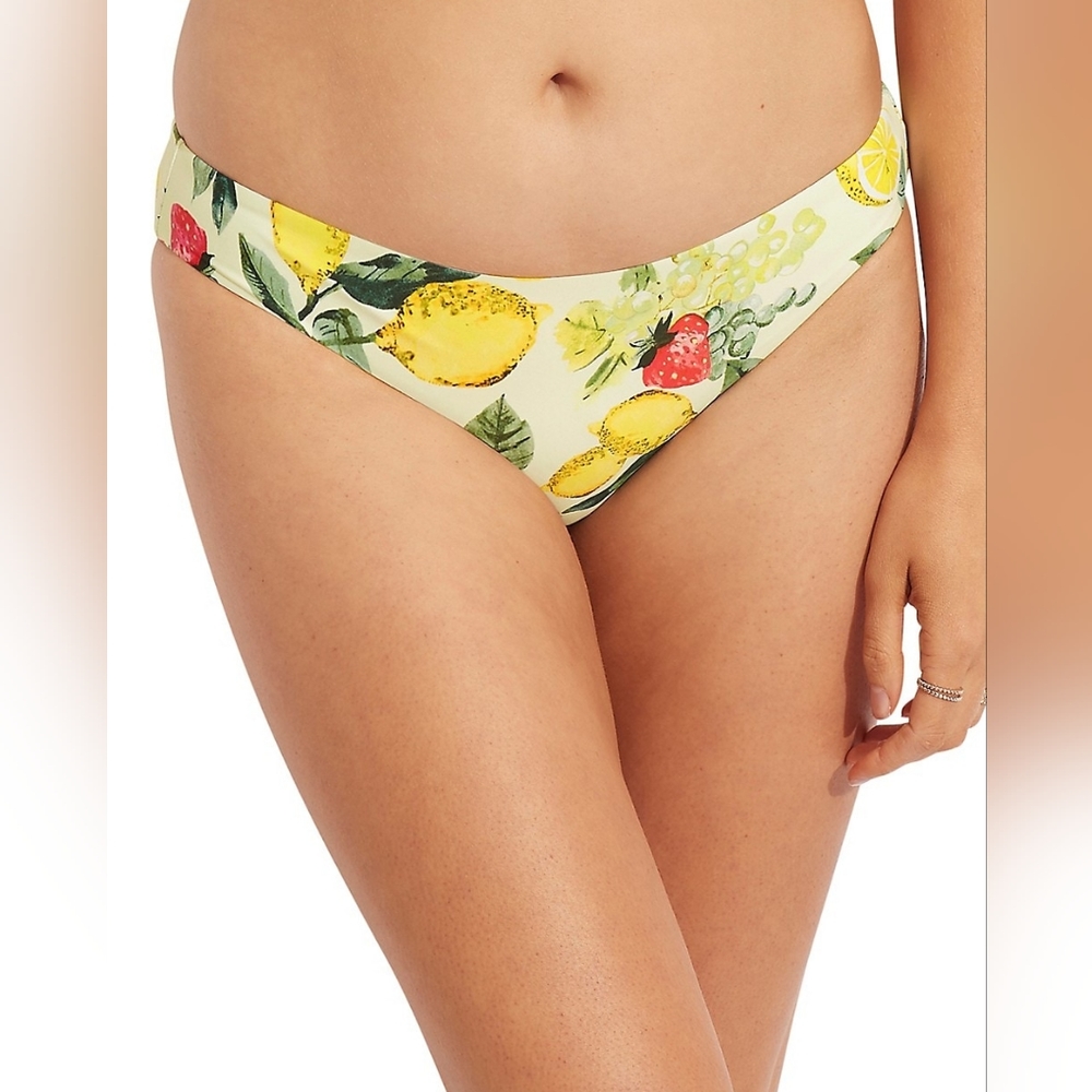 Seafolly Lemon-Print Hipster Bikini Bottom